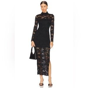 Elegant Black Lace Dress